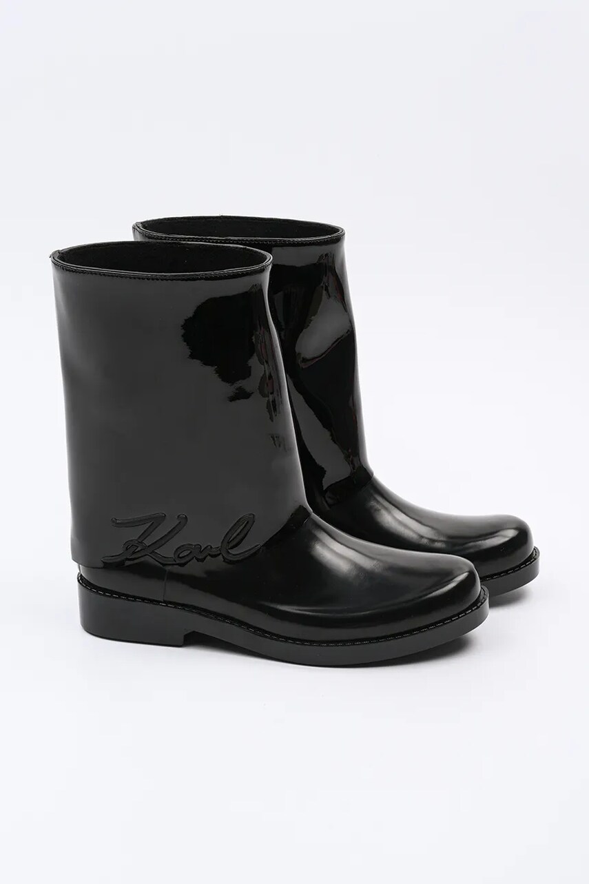 Гумові чоботи Karl Lagerfeld KALOSH жіночі колір чорний KL47064S