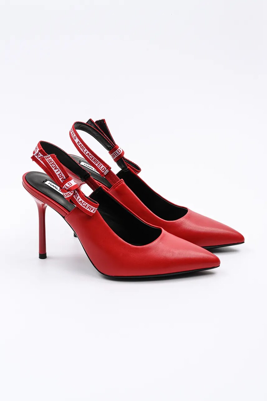 Шкіряні туфлі Karl Lagerfeld SARABANDE колір червоний KL30908