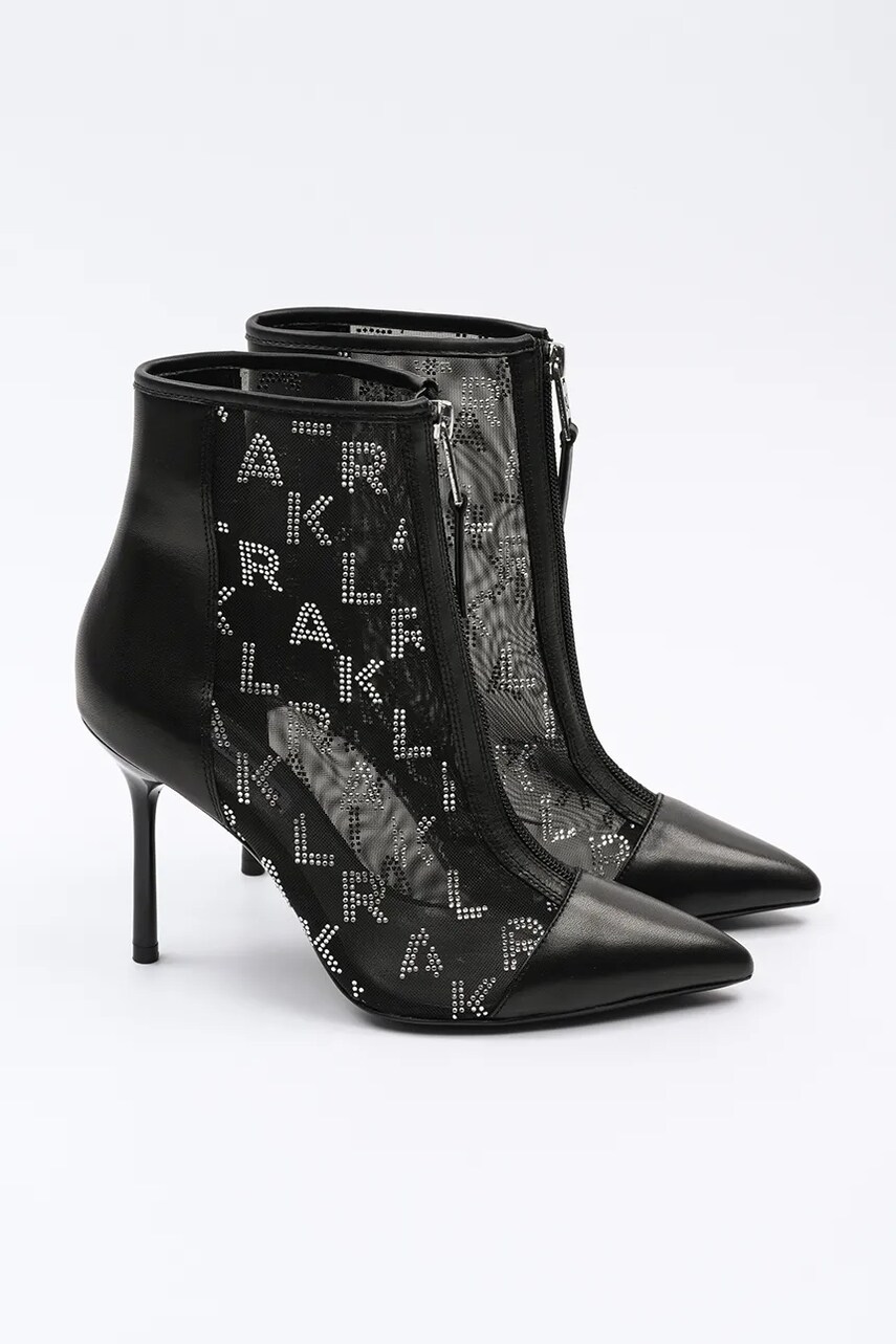 Черевики Karl Lagerfeld SARABANDE жіночі колір чорний на шпильці KL30955
