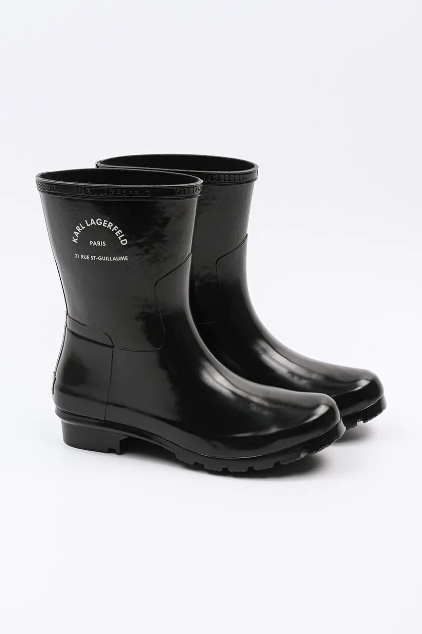 Гумові чоботи Karl Lagerfeld KALOSH жіночі колір чорний KL47075S