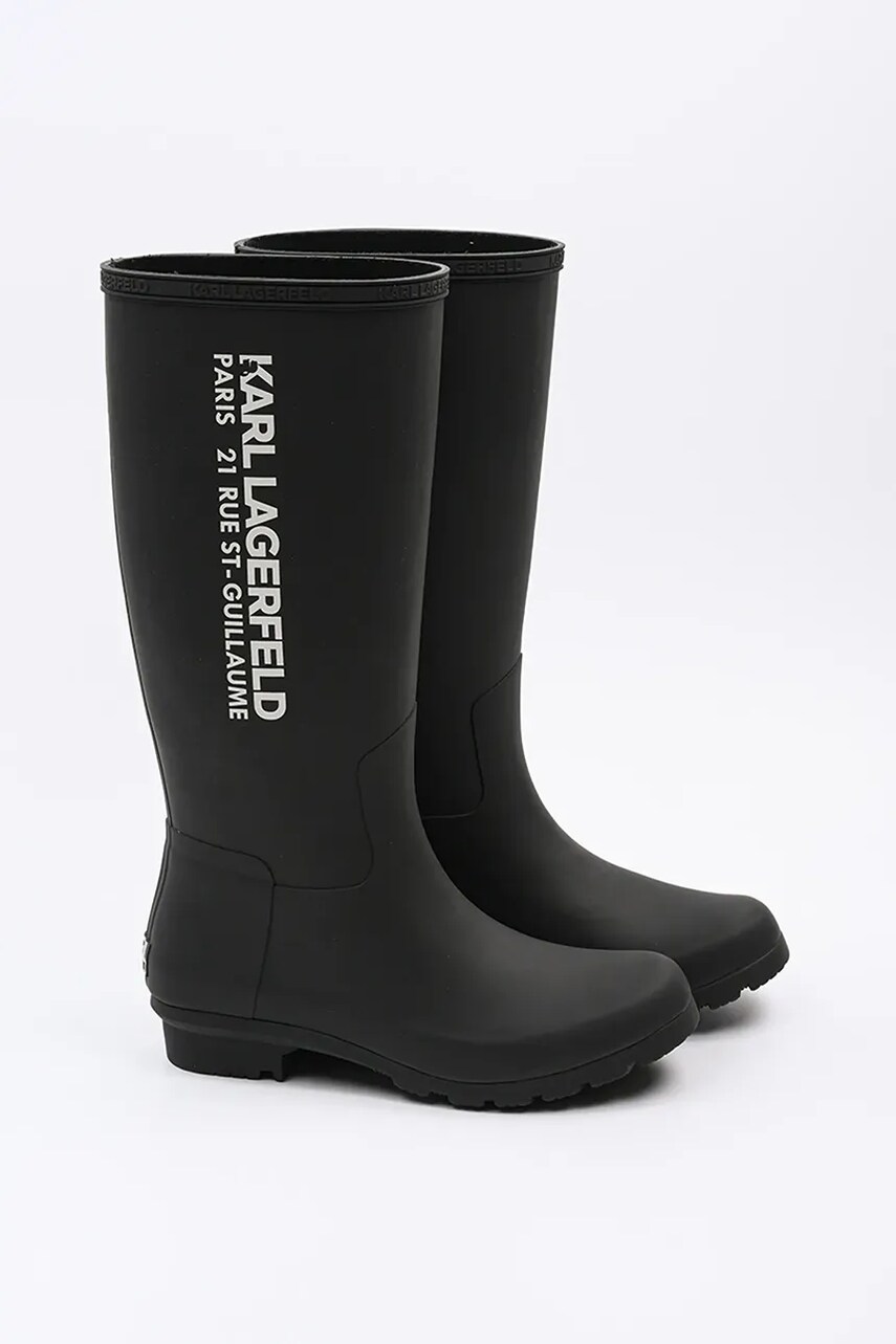 Гумові чоботи Karl Lagerfeld KALOSH жіночі колір чорний KL47085