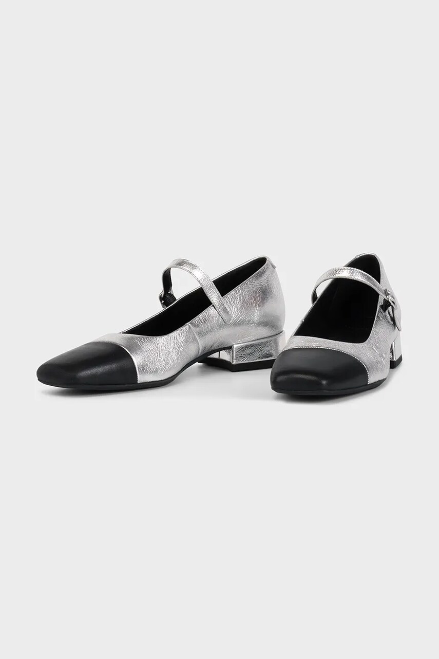 Шкіряні туфлі Vagabond Shoemakers DEBBI колір срібний каблук блок 5918-019-96