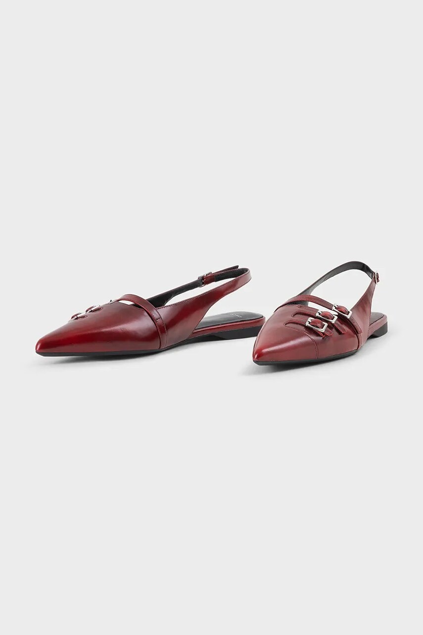 Шкіряні балетки Vagabond Shoemakers HERMINE колір червоний відкрита п'ята 5533-118-47