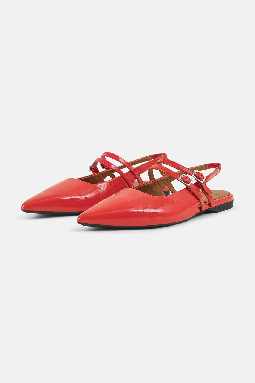 Шкіряні балетки Vagabond Shoemakers HERMINE колір червоний відкрита п'ята 5733-260-76