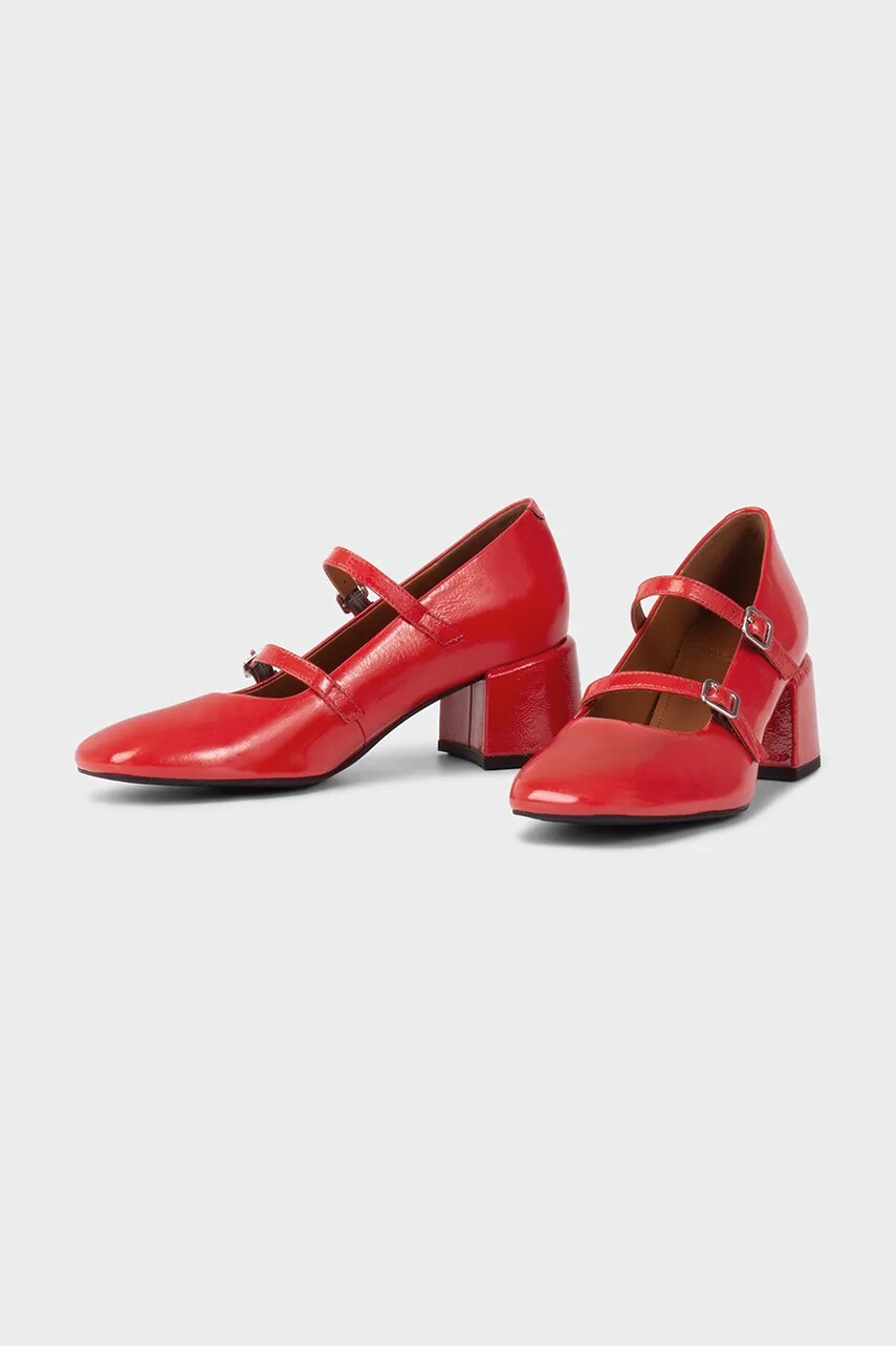 Шкіряні туфлі Vagabond Shoemakers ADISON колір червоний каблук блок 5739-160-76