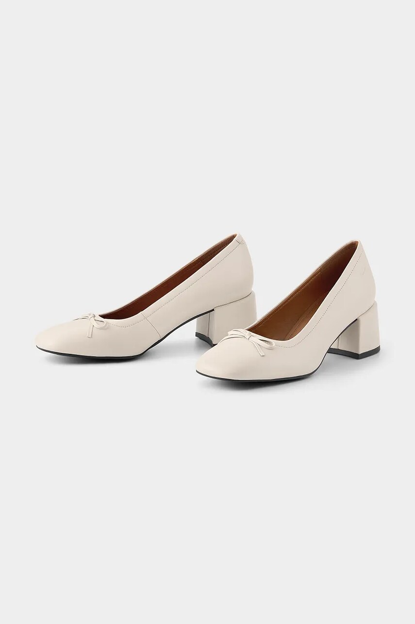 Шкіряні туфлі Vagabond Shoemakers ADISON колір бежевий каблук блок 5939-001-02