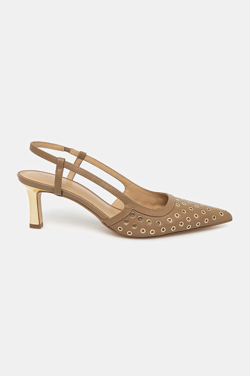 Шкіряні туфлі MICHAEL Michael Kors Alora колір бежевий 40R5ALMP3L.297