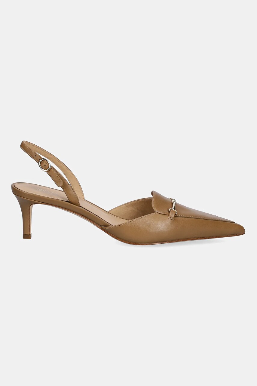 Шкіряні туфлі MICHAEL Michael Kors Lena колір бежевий 40R5LEMP1L.297