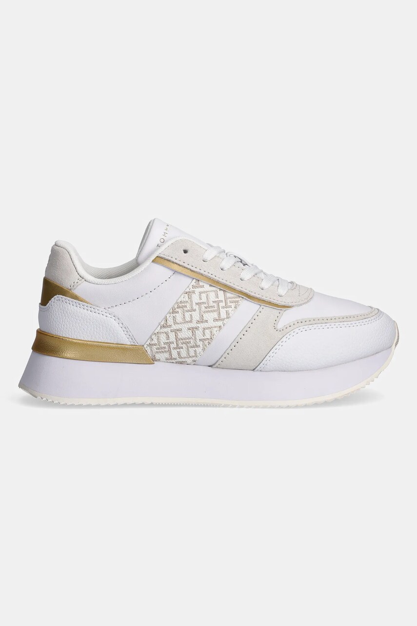 Кросівки Tommy Hilfiger LUX MONOGRAM RUNNER колір білий FW0FW08387