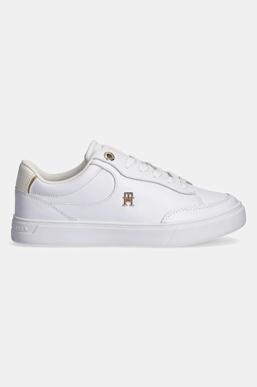 Шкіряні кросівки Tommy Hilfiger ESSENTIAL CHIC COURT SNEAKER колір білий FW0FW08322