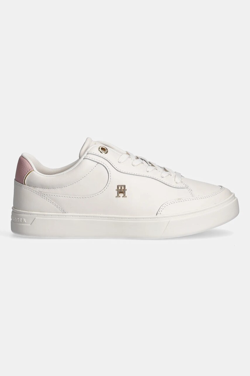 Шкіряні кросівки Tommy Hilfiger ESSENTIAL CHIC COURT SNEAKER колір білий FW0FW08322
