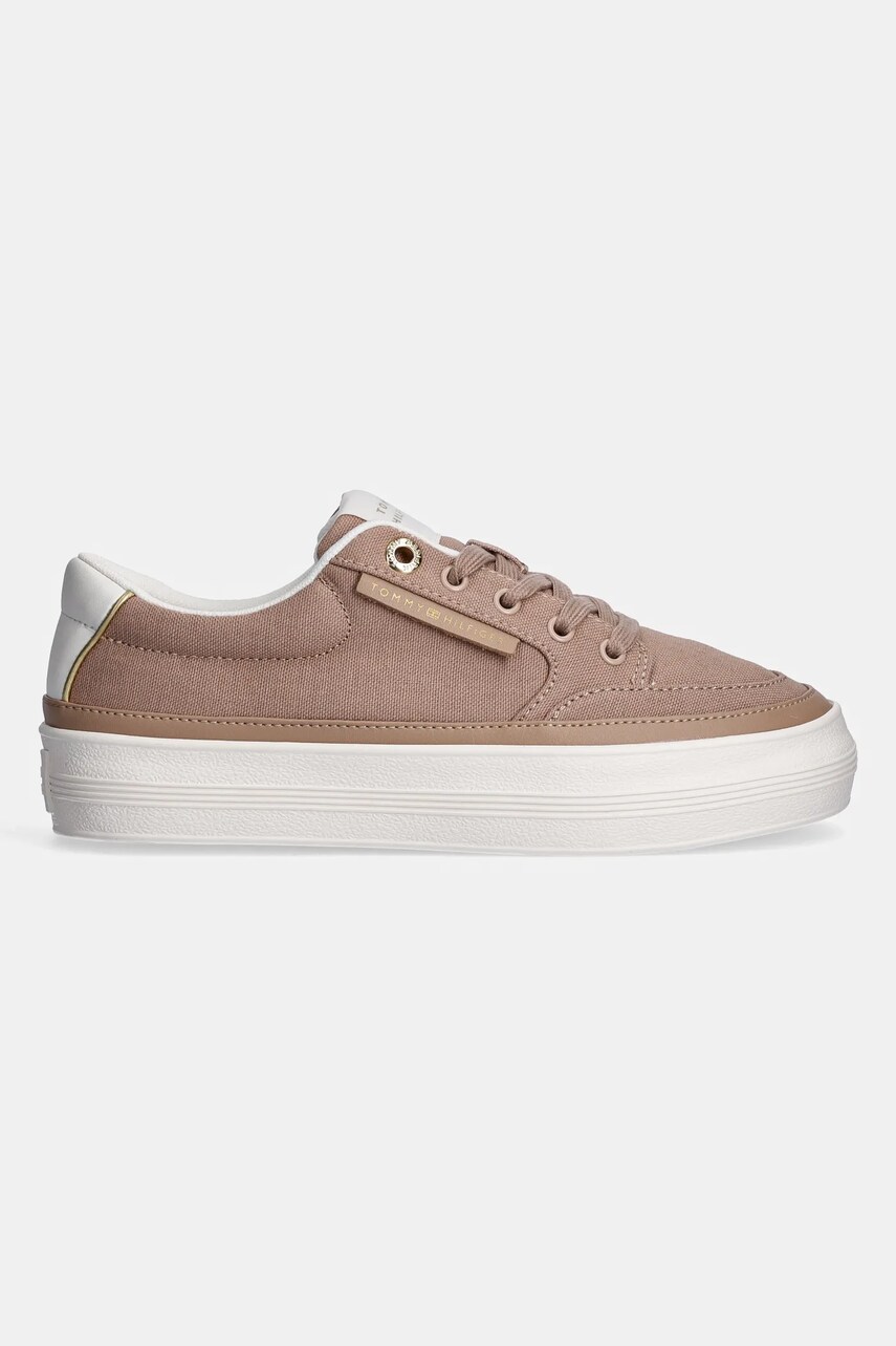 Кеди Tommy Hilfiger ESSENTIAL VULC TEXTILE SNEAKER жіночі колір бежевий FW0FW08323