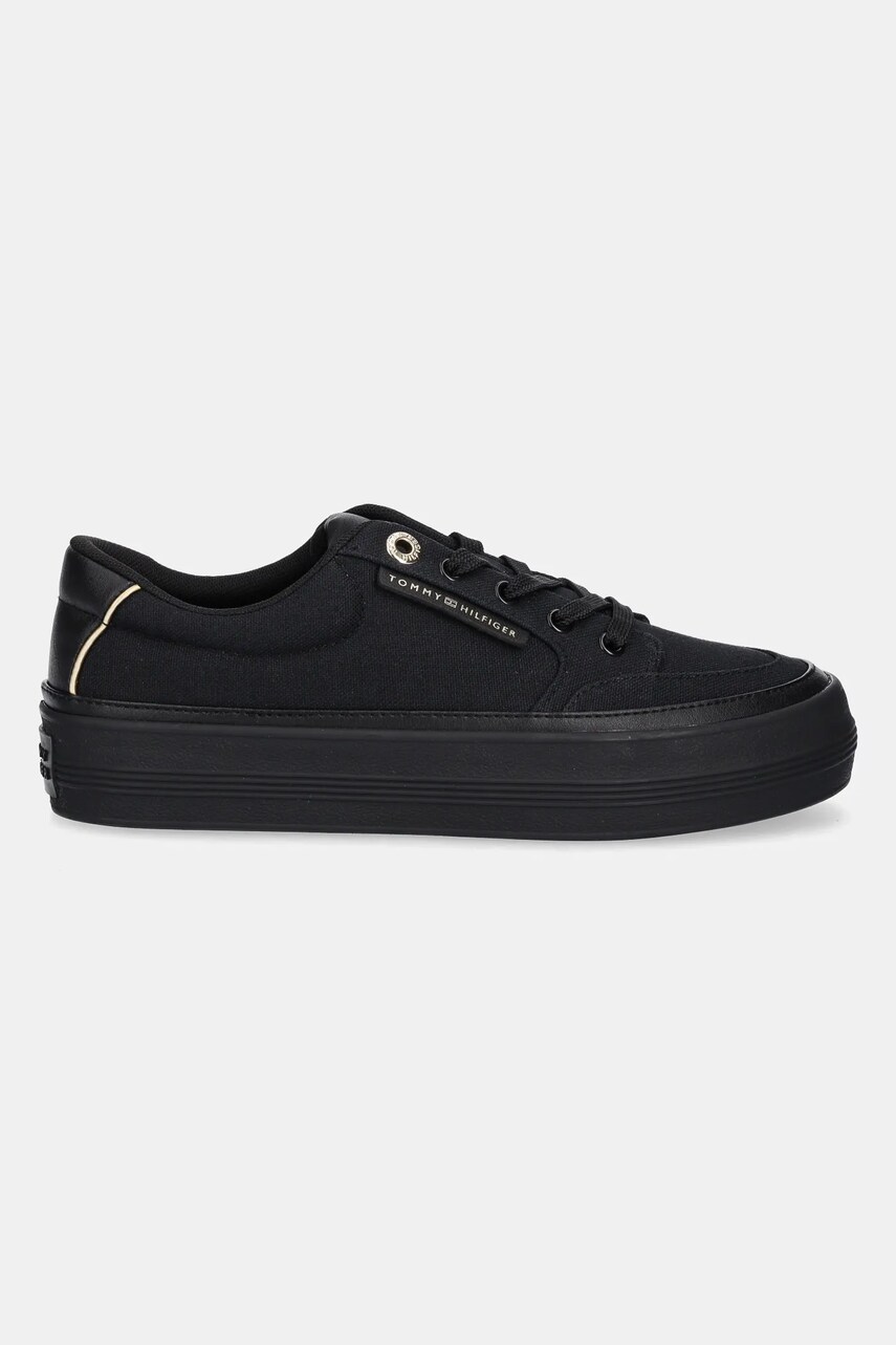 Кеди Tommy Hilfiger ESSENTIAL VULC TEXTILE SNEAKER жіночі колір чорний FW0FW08323