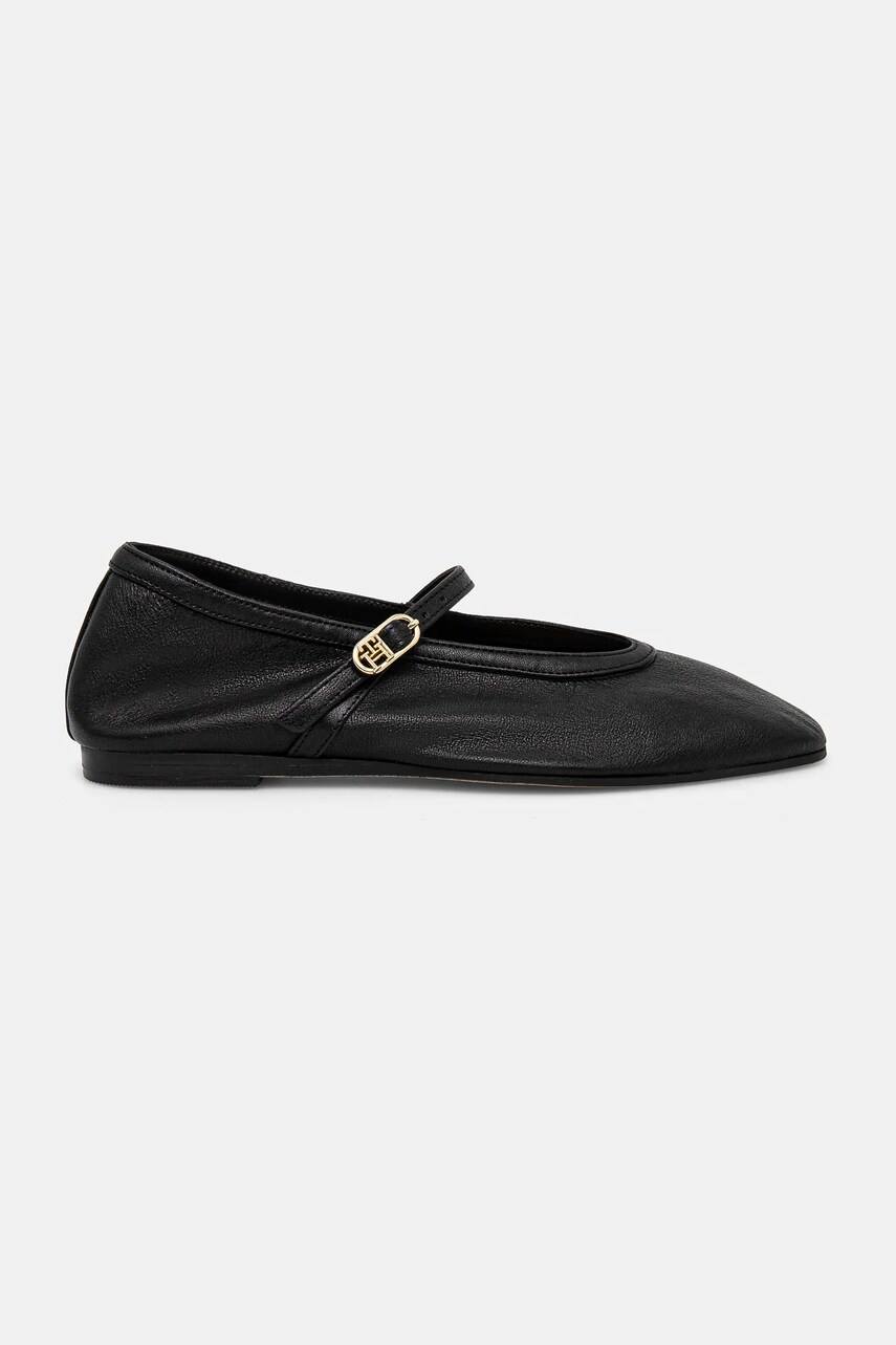 Шкіряні балетки Tommy Hilfiger BALLERINA MARYJANE SOFT LEATHER колір чорний  FW0FW08354