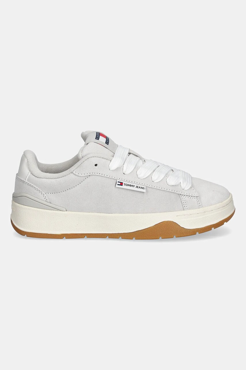 Замшеві кросівки Tommy Jeans TJW SKATE SNEAKER колір сірий EN0EN02677