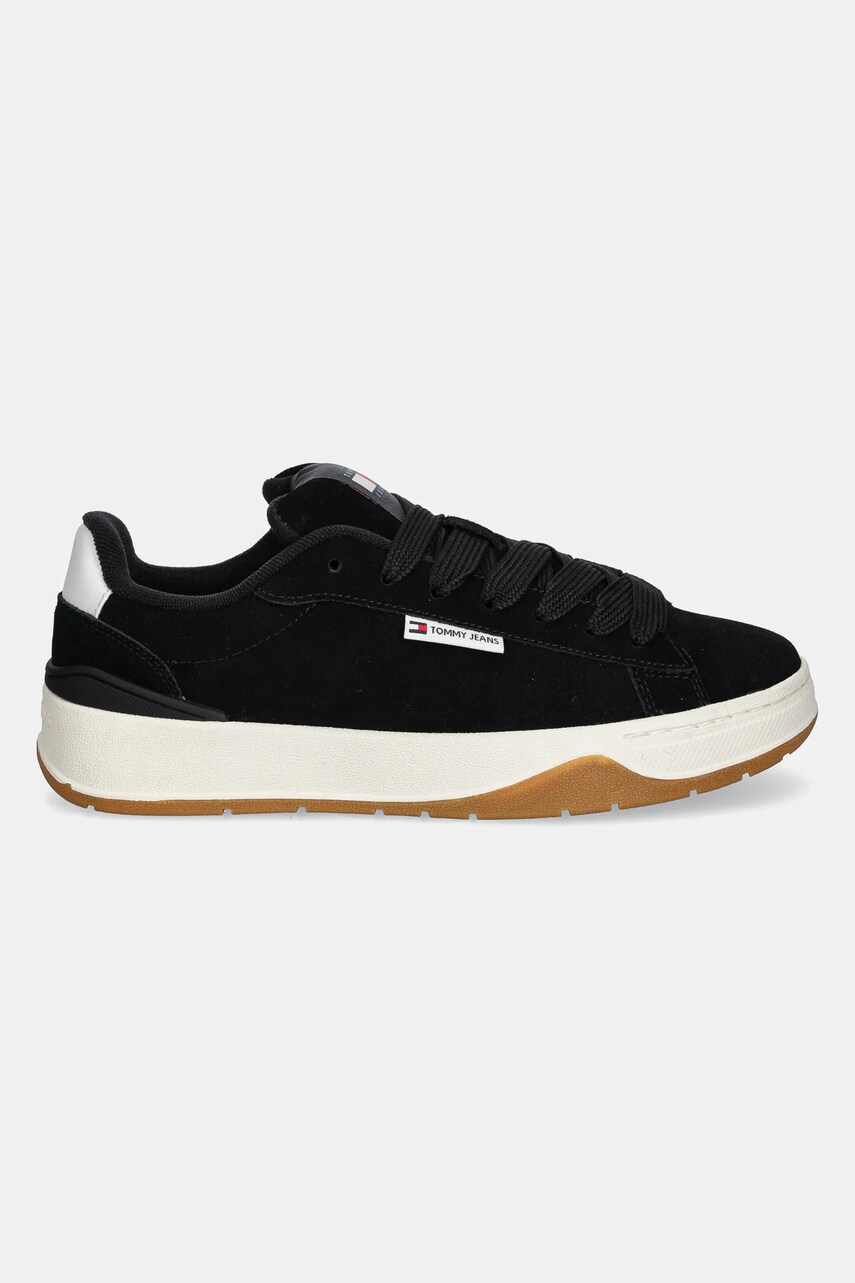 Замшеві кросівки Tommy Jeans TJW SKATE SNEAKER колір чорний EN0EN02677