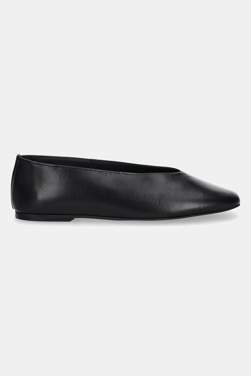 Шкіряні балетки Calvin Klein CLASSIC BALLERINA - LTH колір чорний  HW0HW02441