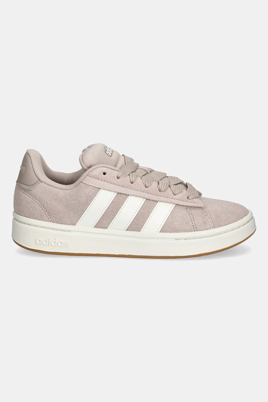 Замшеві кросівки adidas Grand Court Alpha 00S колір рожевий JI1719