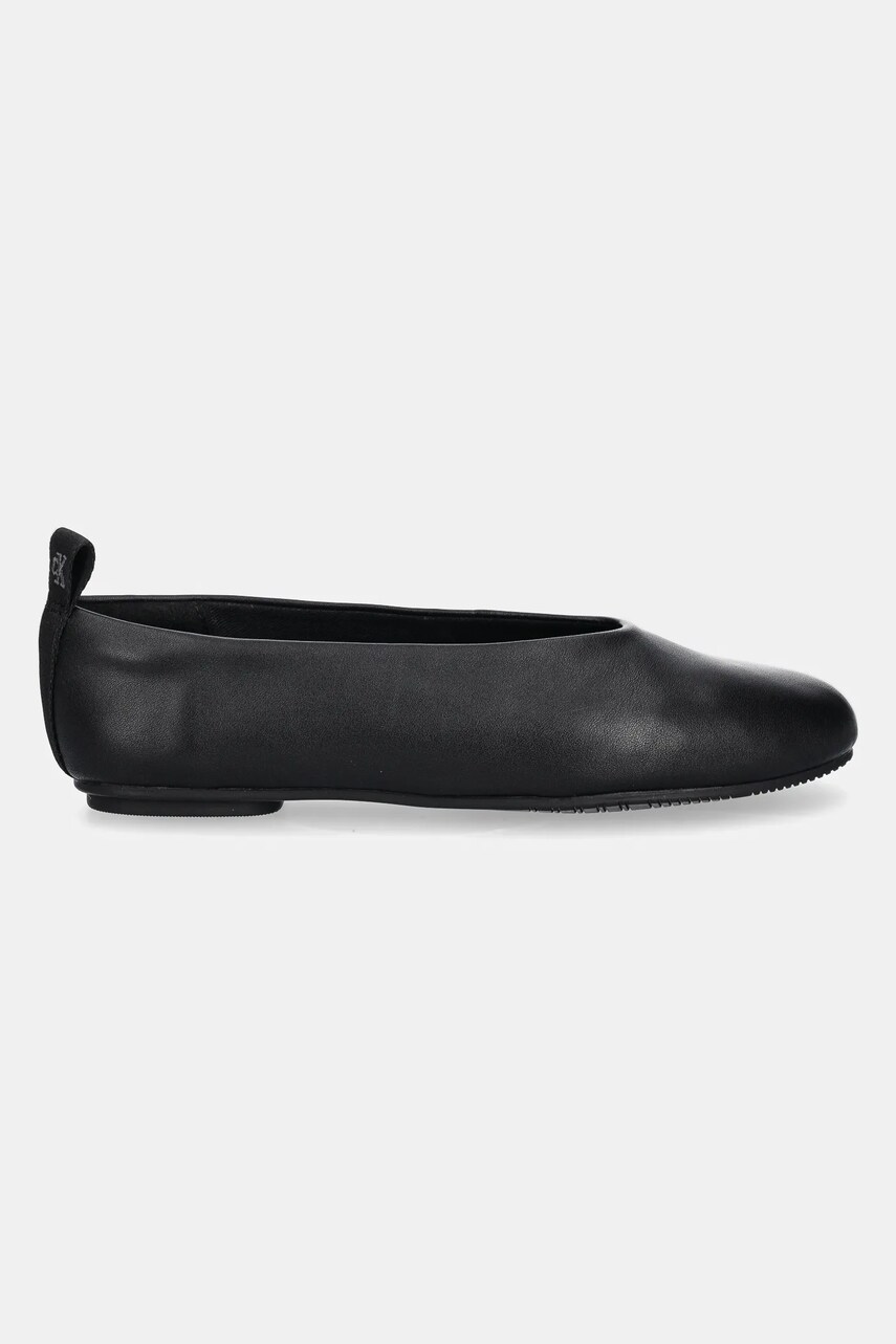 Шкіряні балетки Calvin Klein Jeans BALLERINA LEATHER колір чорний  YW0YW01803