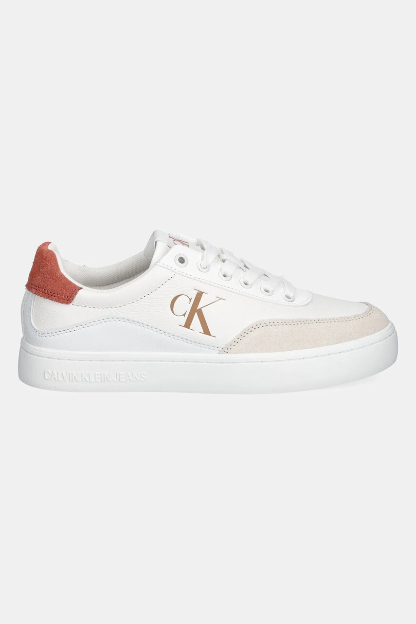 Кросівки Calvin Klein Jeans CLASSIC CUPSOLE LACEUP LOW LTH колір білий YW0YW01668