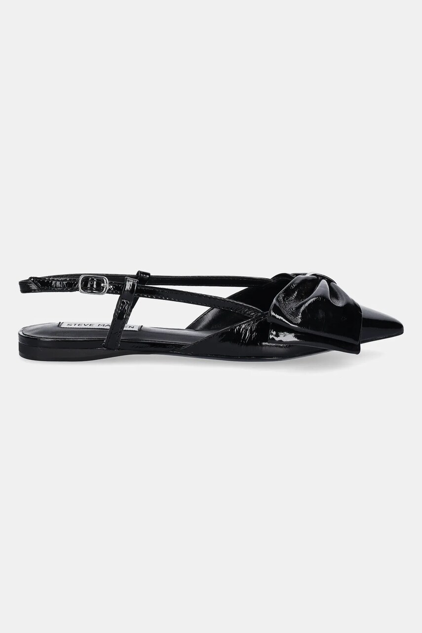 Шкіряні балетки Steve Madden Dazzled колір чорний відкрита п'ята SM11003531