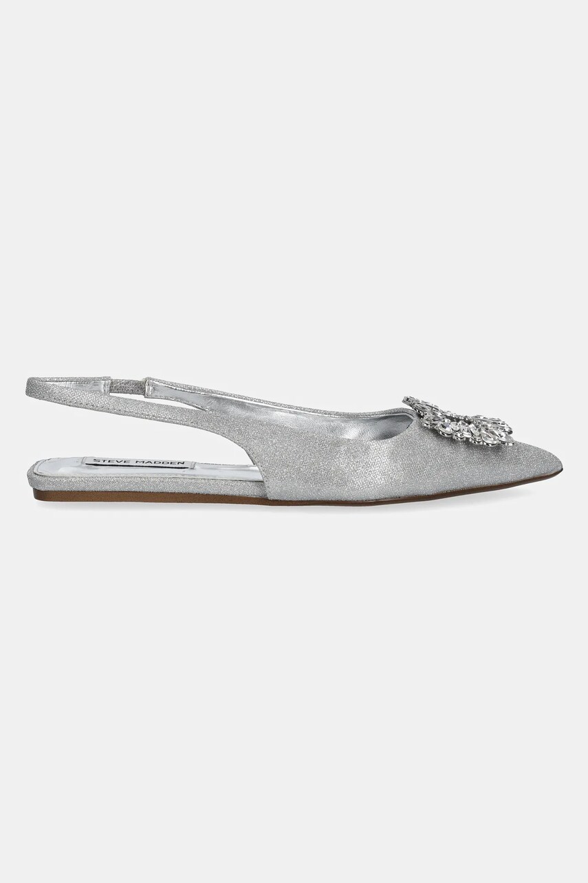 Балетки Steve Madden Calista колір срібний відкрита п'ята SM11003625