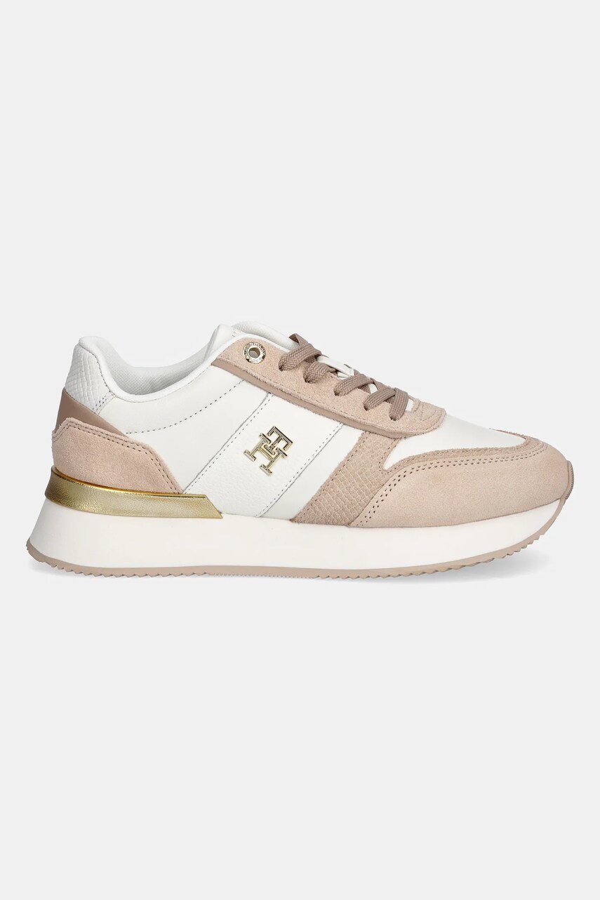 Шкіряні кросівки Tommy Hilfiger TH FASHION RUNNER колір помаранчевий FW0FW08475