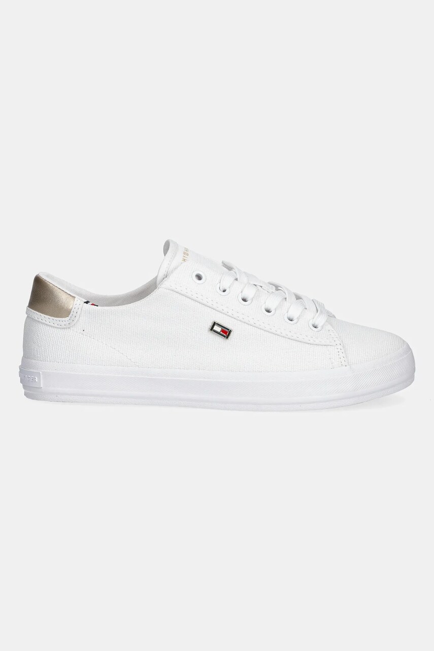 Кеди Tommy Hilfiger VULC CANVAS LACE UP SNEAKER колір білий FW0FW08647