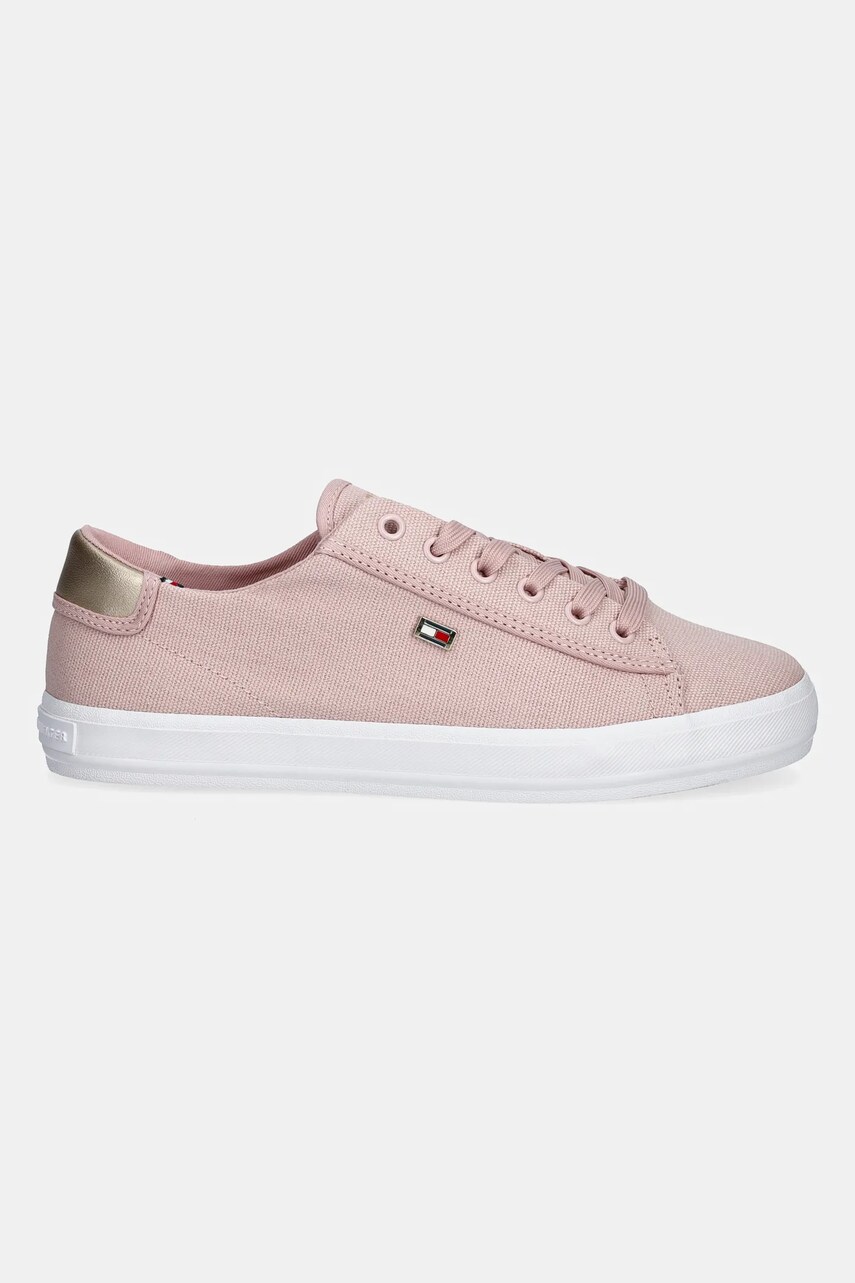 Кеди Tommy Hilfiger VULC CANVAS LACE UP SNEAKER колір рожевий FW0FW08647