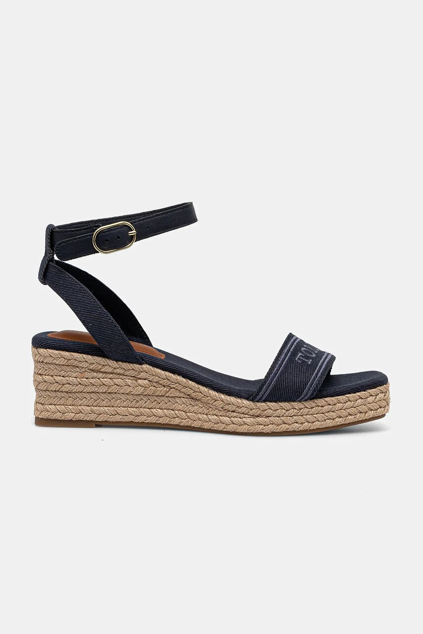 Сандалі Tommy Hilfiger TOMMY HILFIGER ESPAD MID WEDGE колір синій FW0FW08805