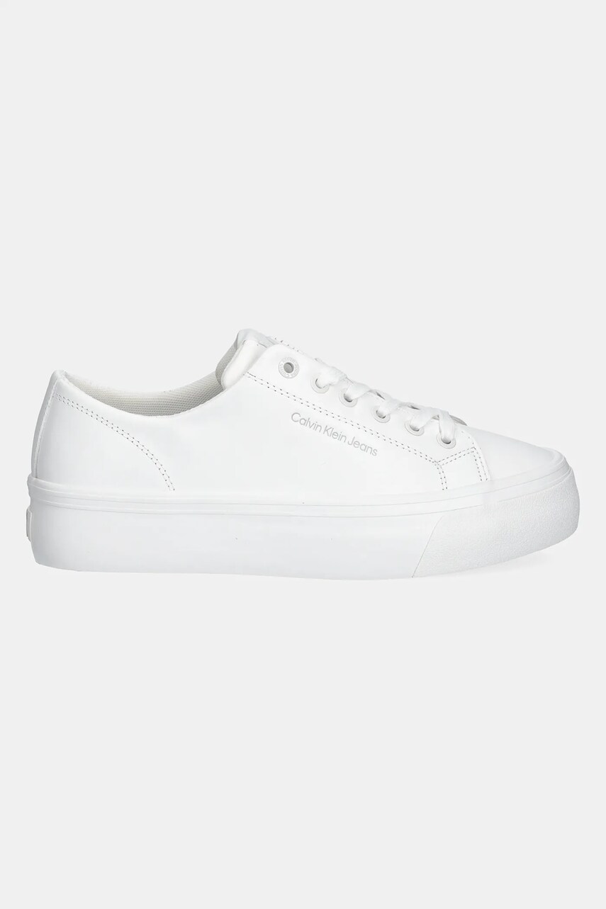 Кросівки Calvin Klein Jeans VULC FLATFORM LOW MG LTH колір білий YW0YW01771
