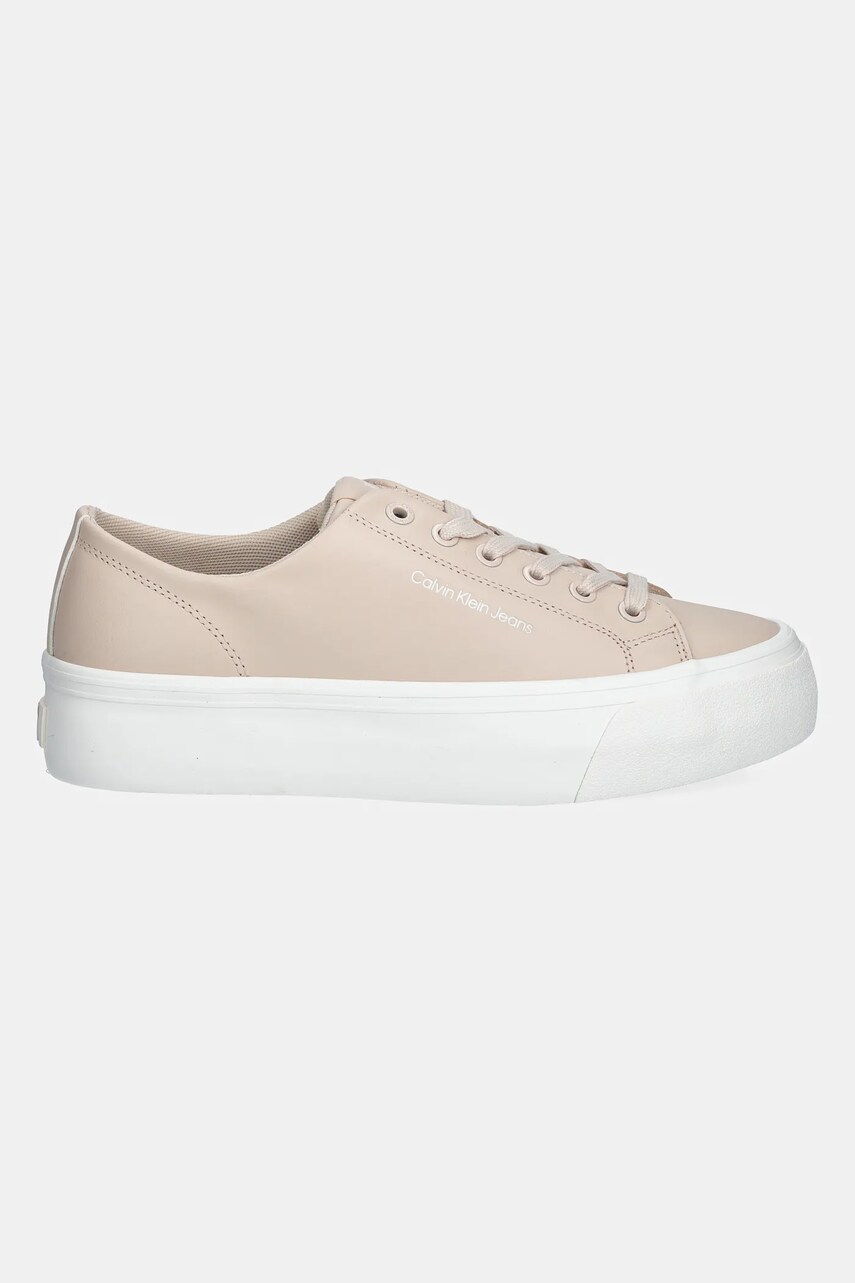 Кросівки Calvin Klein Jeans VULC FLATFORM LOW MG LTH колір рожевий YW0YW01771