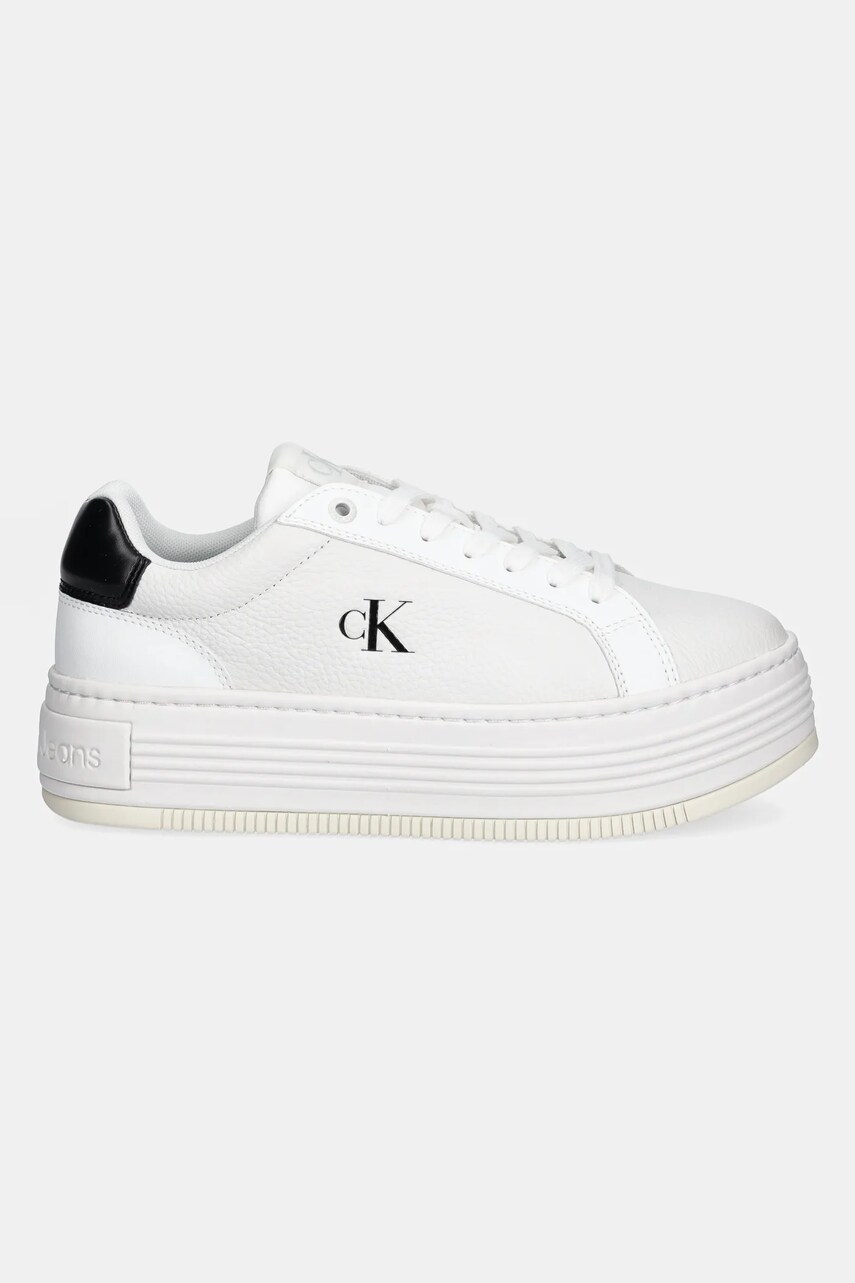 Кросівки Calvin Klein Jeans BOLD FLATF LOW LACE MG колір білий YW0YW01766