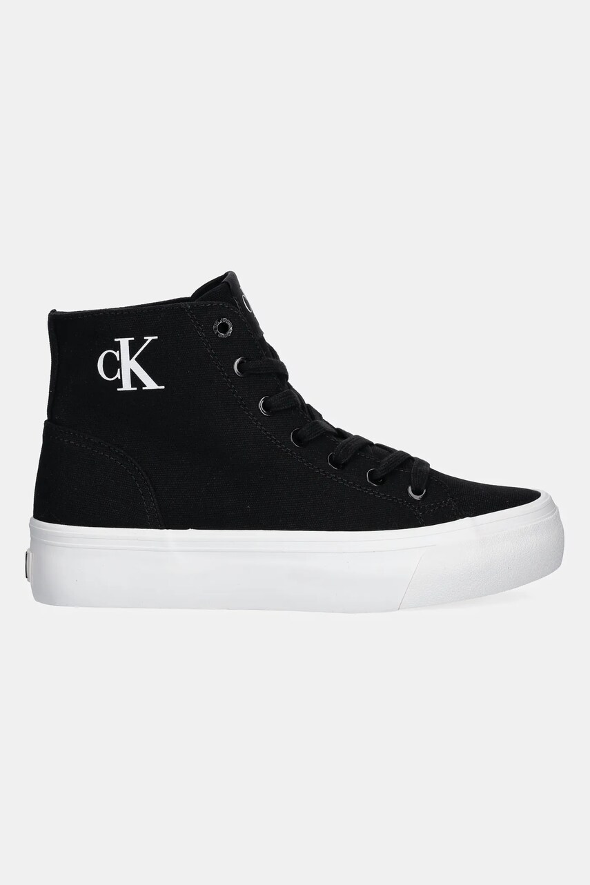 Кеди Calvin Klein Jeans VULC FLATFORM MID CV MG жіночі колір чорний YW0YW01764