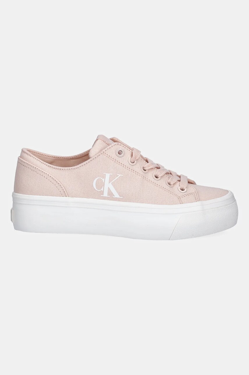 Кеди Calvin Klein Jeans VULC FLATFORM LOW CV MG жіночі колір рожевий YW0YW01763