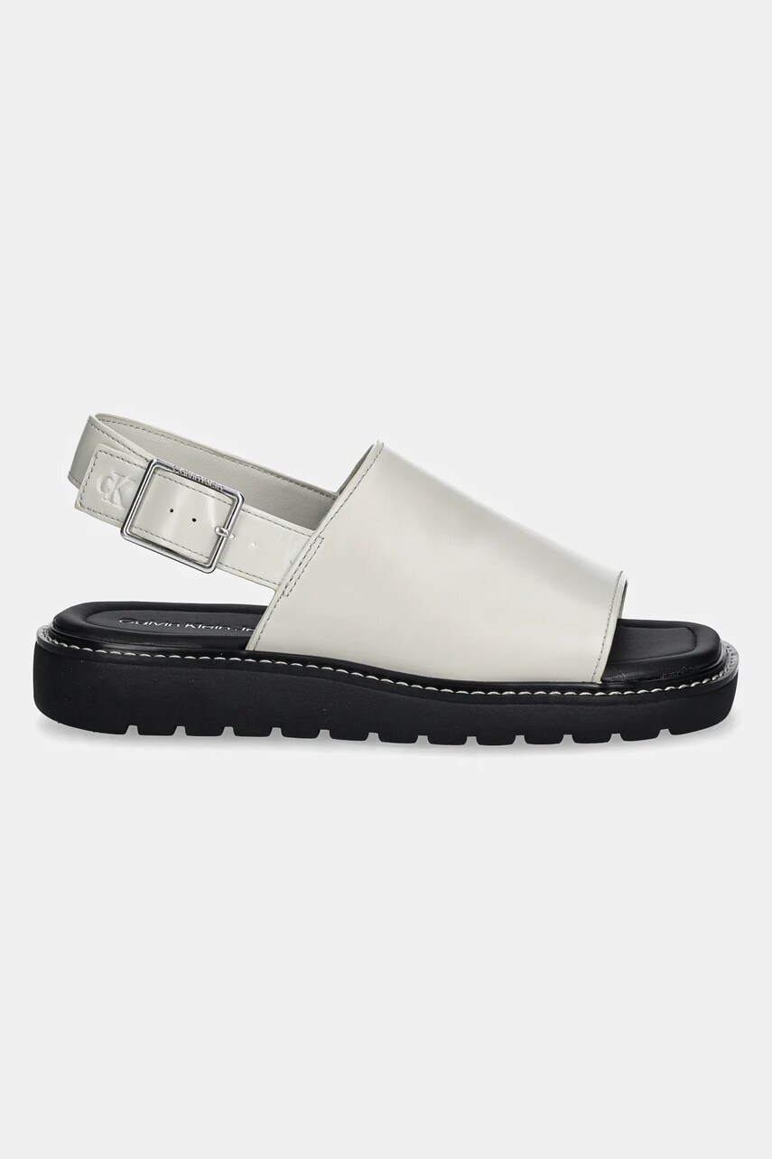 Сандалі Calvin Klein Jeans SQ MOLDED SANDAL SLING MG LTH жіночі колір сірий YW0YW01711