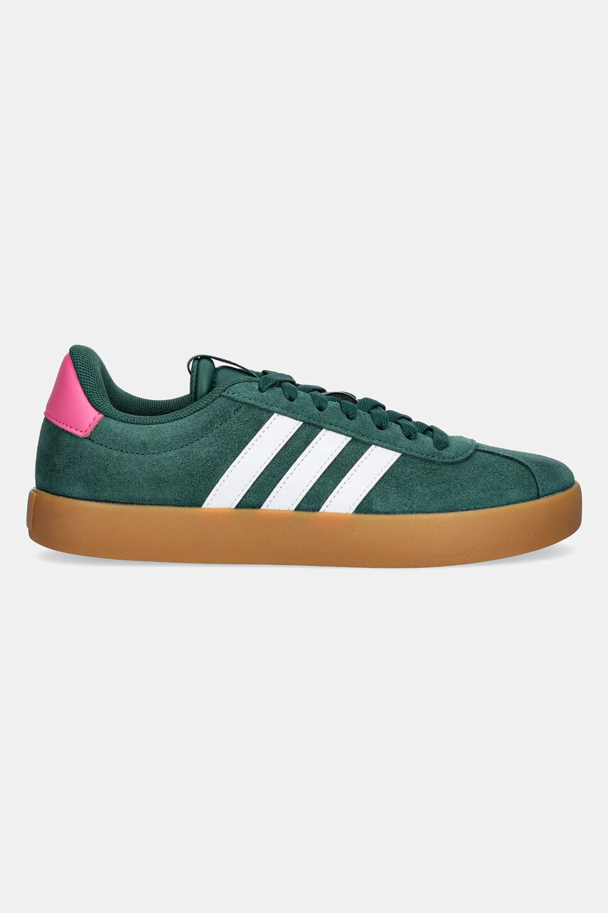 Замшеві кросівки adidas Vl Court 3.0 колір зелений JP7538
