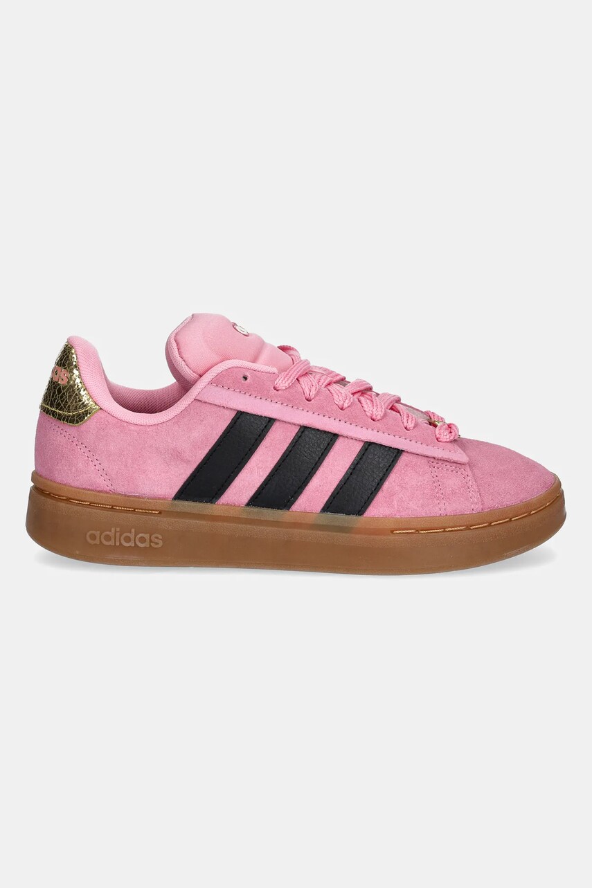 Замшеві кросівки adidas GRAND COURT ALPHA 00s колір рожевий JH8669