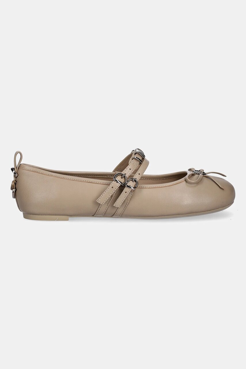 Шкіряні балетки Pinko Gioia колір бежевий  SD0297 P003 I35