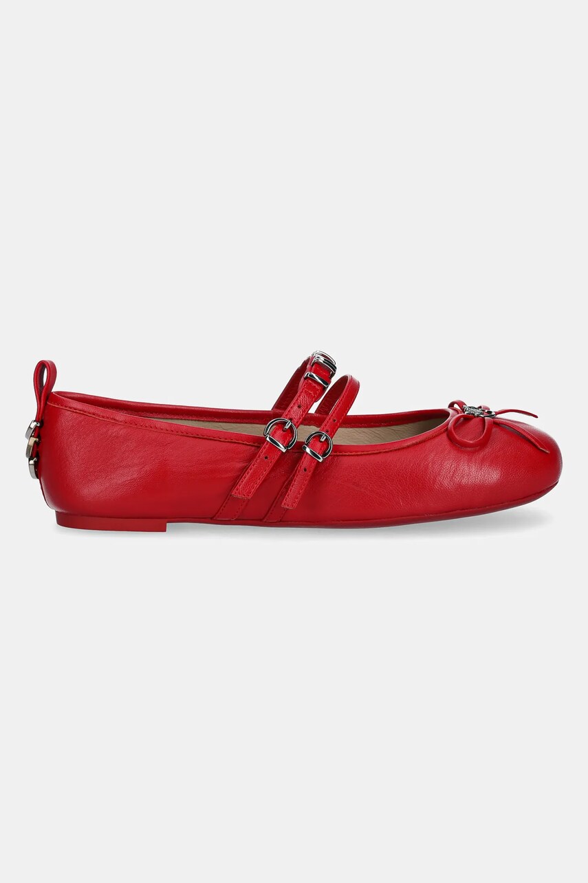 Шкіряні балетки Pinko Gioia колір червоний  SD0297 P003 R30
