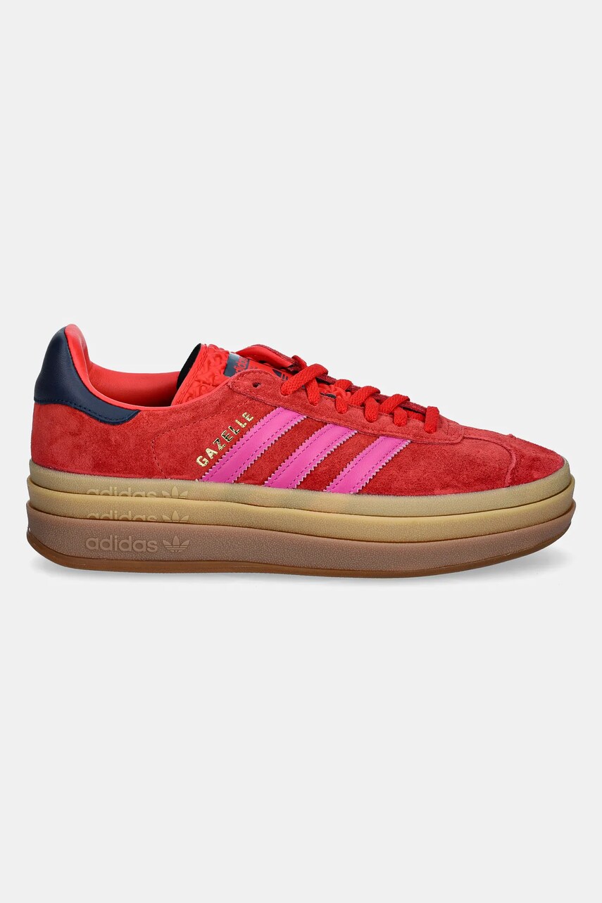Замшеві кросівки adidas Originals Gazelle Bold колір червоний JH9665
