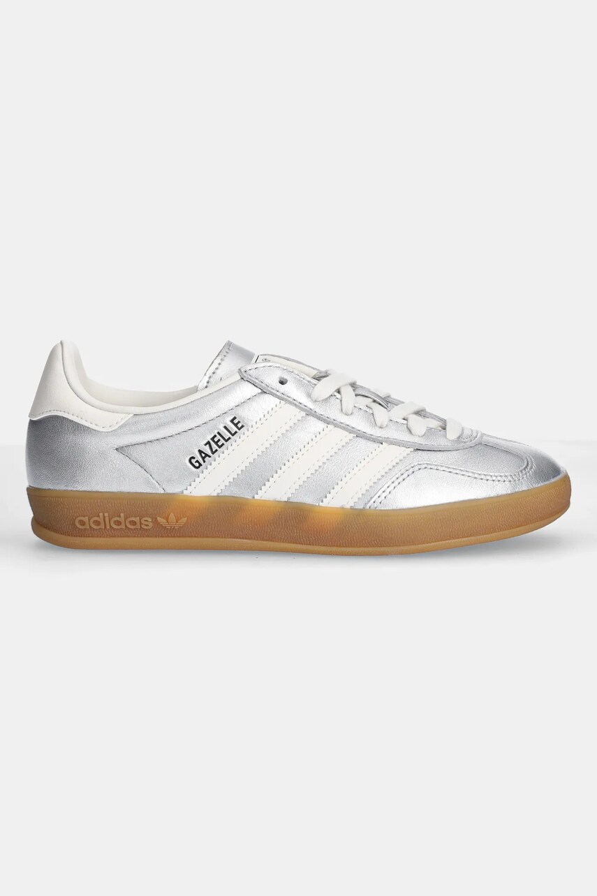 Шкіряні кросівки adidas Originals Gazelle Indoor колір срібний JR1206