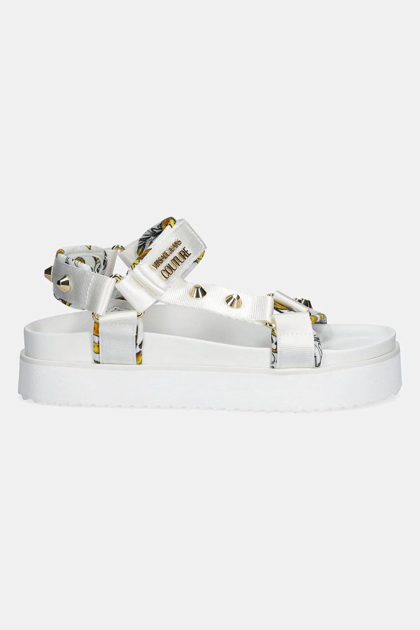 Сандалі Versace Jeans Couture жіночі колір білий на платформі 78VA3SM2 ZS187 G03