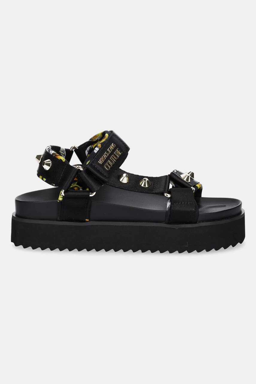 Сандалі Versace Jeans Couture жіночі колір чорний на платформі 78VA3SM2 ZS187 G89