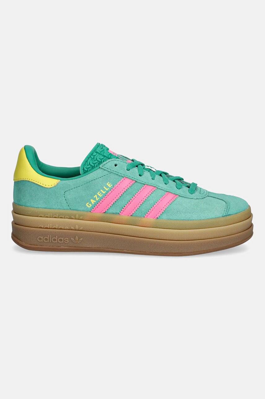 Замшеві кросівки adidas Originals Gazelle Bold колір зелений JH9668