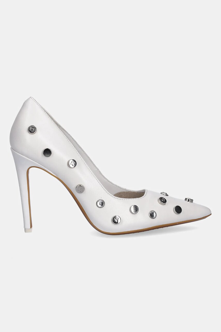 Шкіряні туфлі Dkny Mickel Studs колір білий K1548733