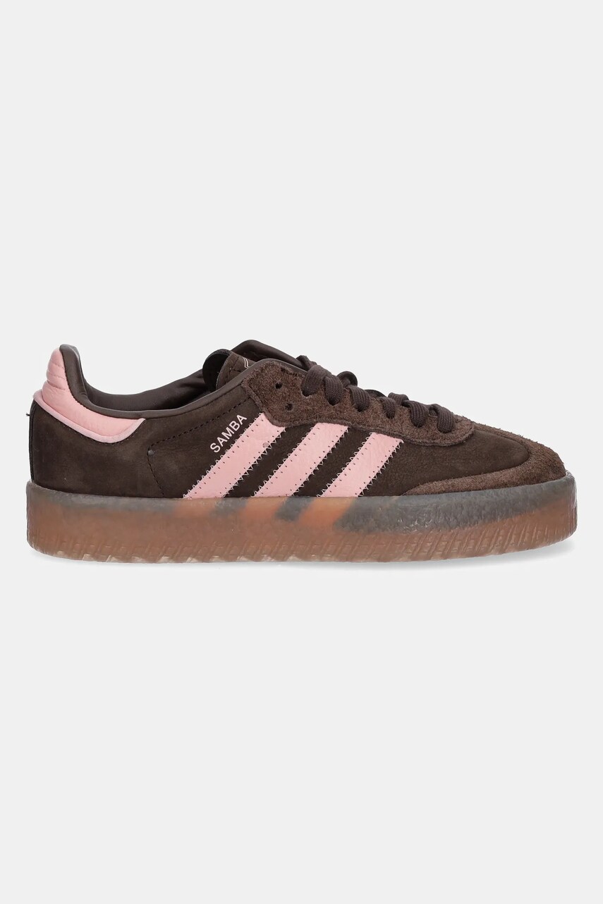 Кросівки з нубуку adidas Originals Sambae жіночі колір коричневий JI2744