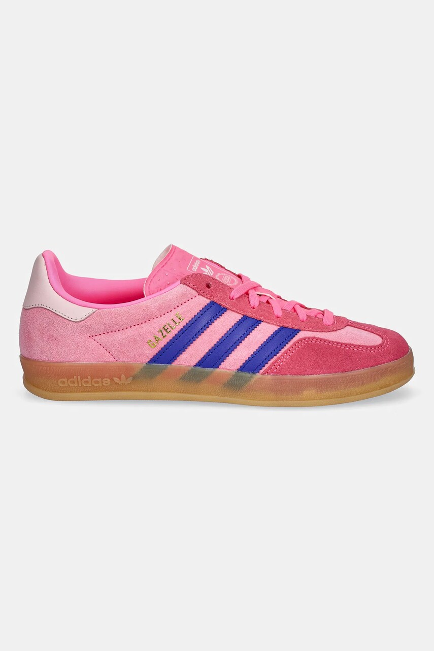 Замшеві кросівки adidas Originals Gazelle Indoor W жіночі колір рожевий JQ0194