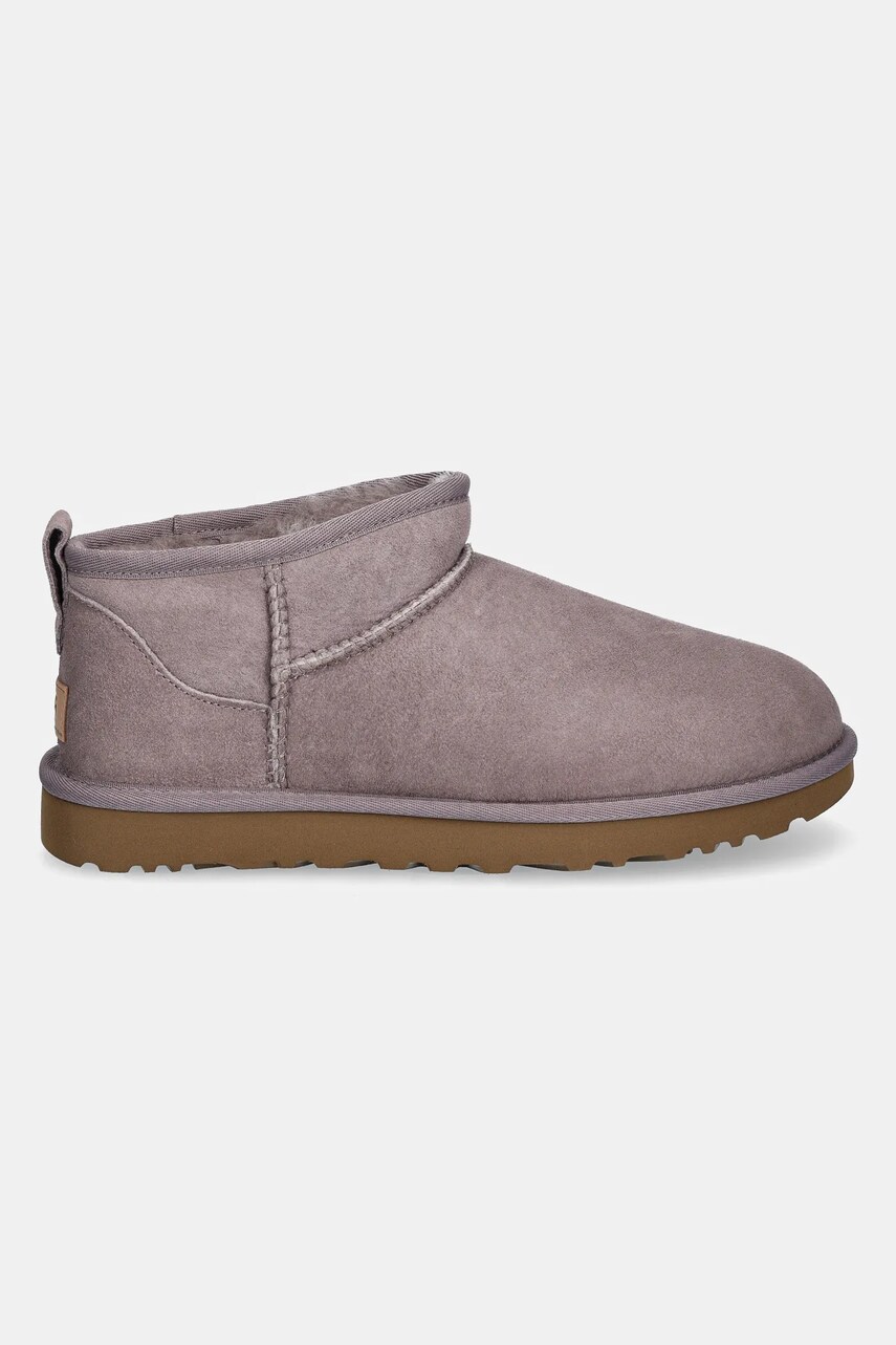 Замшеві чоботи UGG Classic Ultra Mini колір фіолетовий 1116109-SGRP