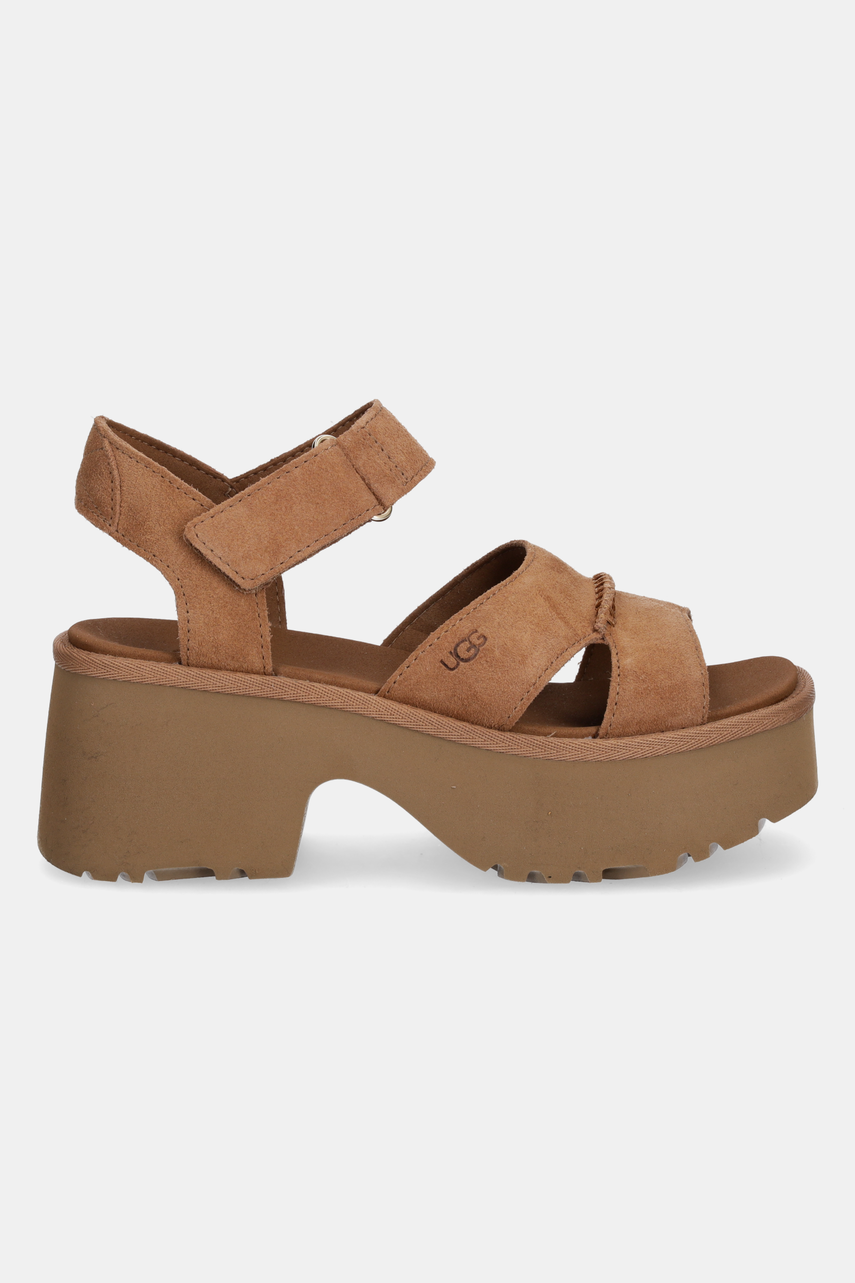Замшеві сандалі UGG New Heights Ankle Strap колір коричневий 1167475-CHE
